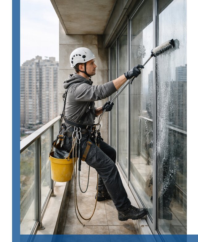 Профессиональная мойка балконного остекления в Кстове