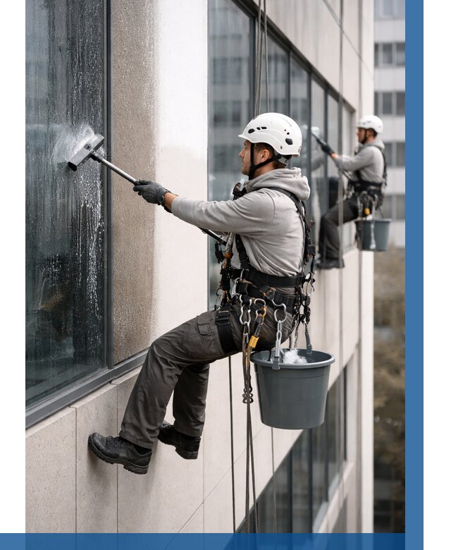 Мойка фасадов зданий в Кстове под ключ от 356 р. | ВЫСОТНИК-Ксв