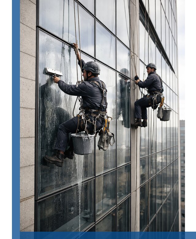 Профессиональная мойка стеклянных фасадов зданий в Кстове