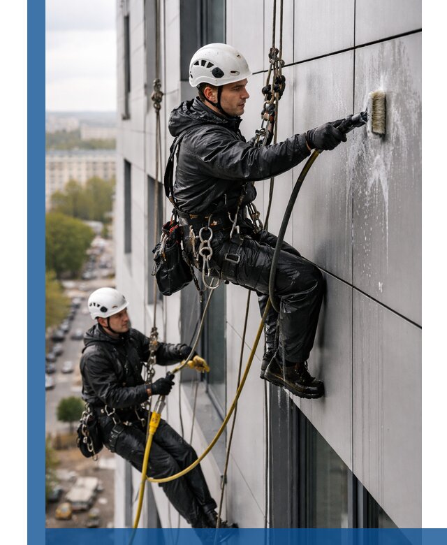 Профессиональная мойка фасада из композита в Кстове