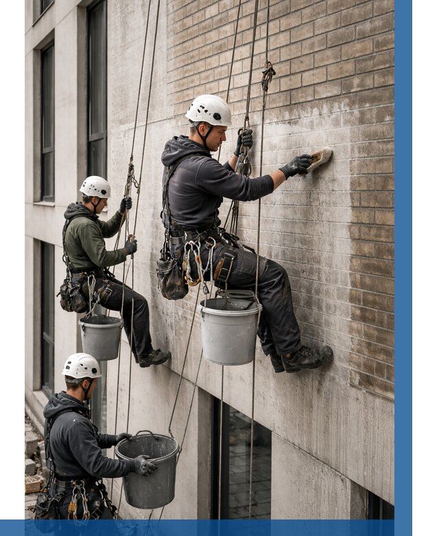 Удаление высолов с фасада в Кстове от 255 р. | ВЫСОТНИК-Ксв