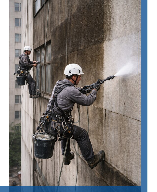 Очистка фасада от копоти в Кстове от 255 р. | ВЫСОТНИК-Ксв