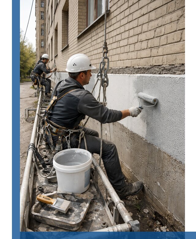 Окраска цоколя здания в Кстове профессионально и надежно