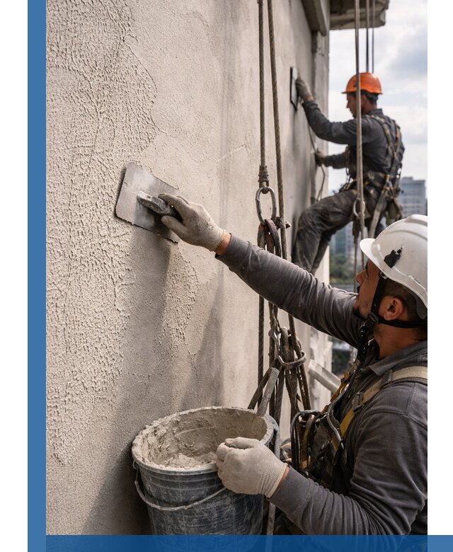 Декоративная штукатурка фасада с утеплением и защитой в Кстове