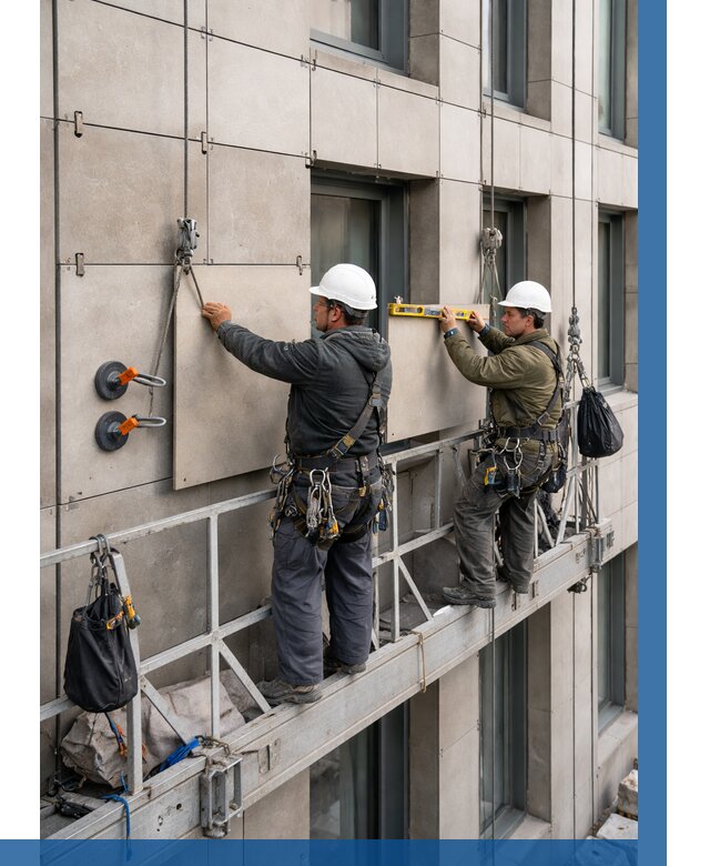 Монтаж керамогранита на фасад в Кстове от 2546 р. | ВЫСОТНИК-Ксв