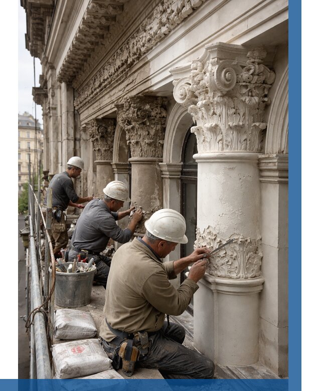 Реставрация фасадной лепнины в Кстове от 2546 р. | ВЫСОТНИК-Ксв