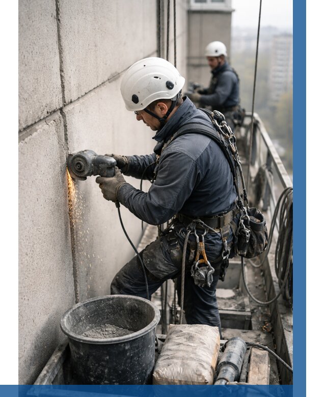 Штробление межпанельных швов в Кстове от 1222 р. | ВЫСОТНИК-Ксв