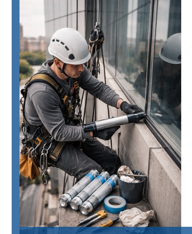 Герметизация стыков витража в Кстове для герметичных фасадов