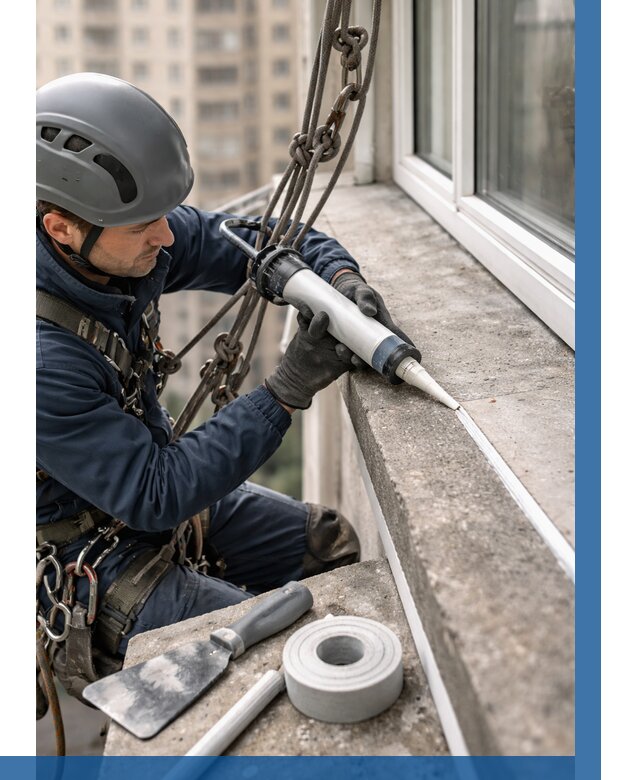 Герметизация балконного козырька в Кстове от 4583 р. | ВЫСОТНИК-Ксв