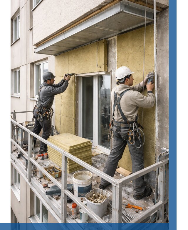 Утепление балкона снаружи в Кстове от 1629 р. под ключ ВЫСОТНИК-Ксв