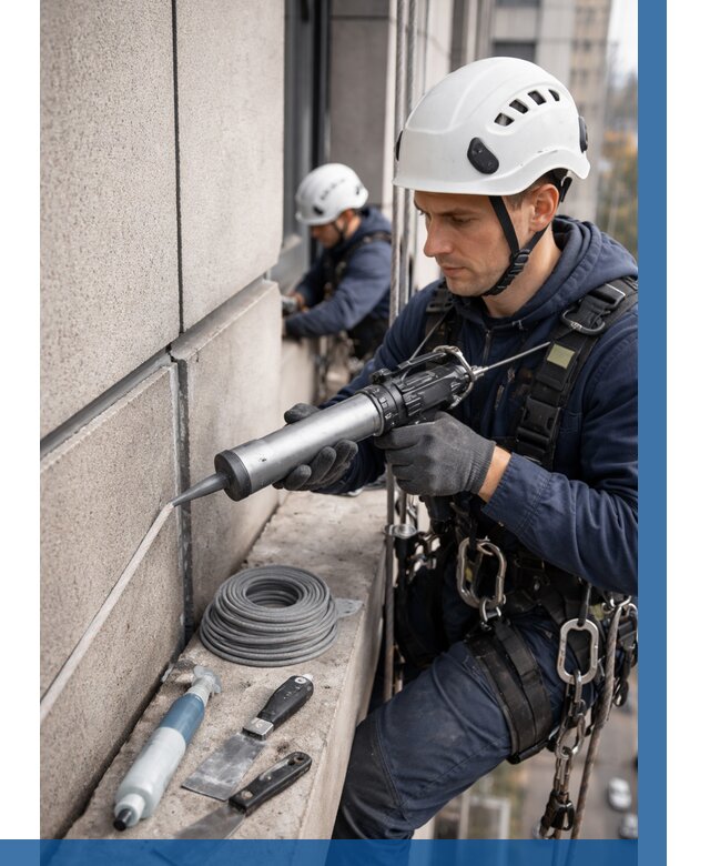 Герметизация деформационных швов фасада в Кстове от 713 | ВЫСОТНИК-Ксв