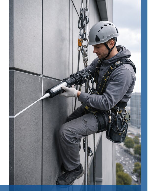 Герметизация стыков фасадных панелей в Кстове от 6620 р.| ВЫСОТНИК-Ксв