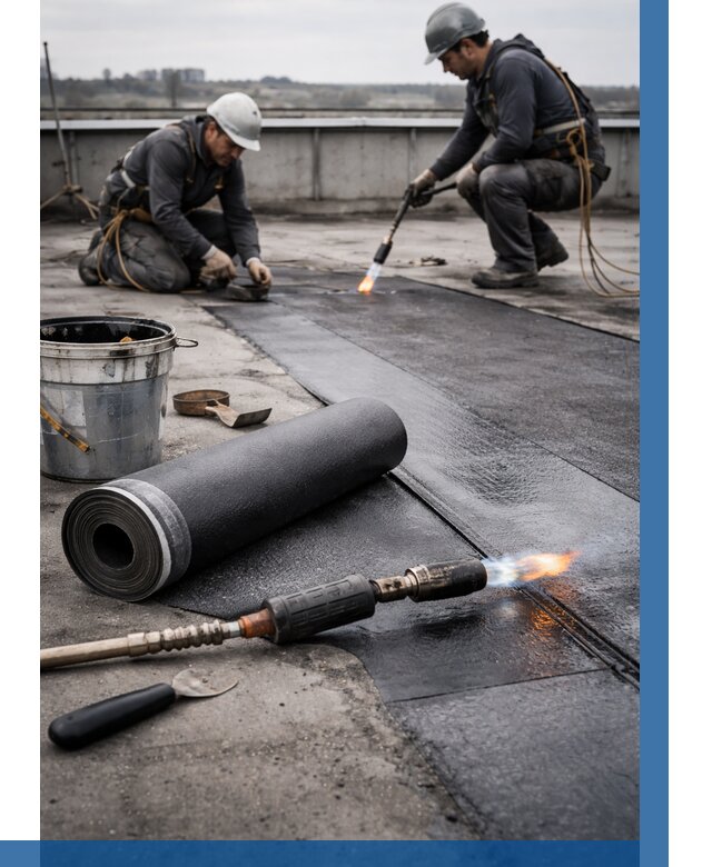 Ремонт рулонной кровли в Кстове от 662 р. | ВЫСОТНИК-Ксв