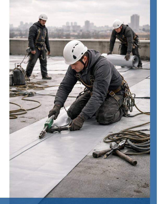 Ремонт мембранной кровли в Кстове от 1833 р./м2 | ВЫСОТНИК-Ксв