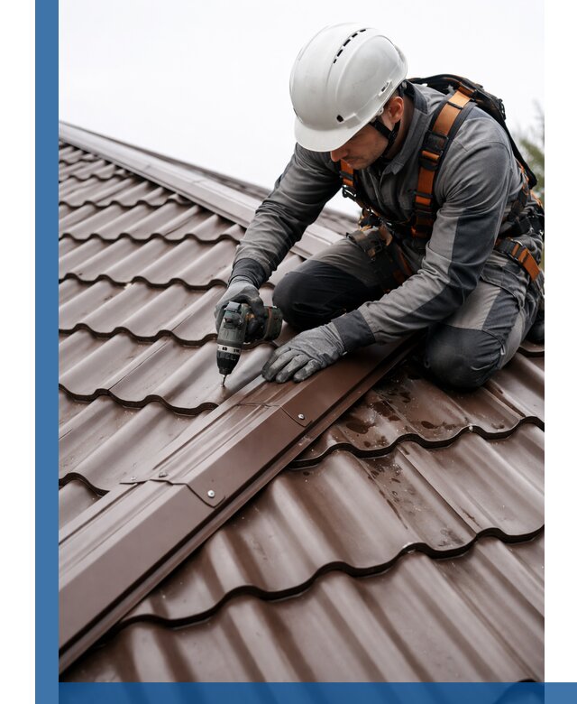 Ремонт металлочерепицы на крыше в Кстове профессионально