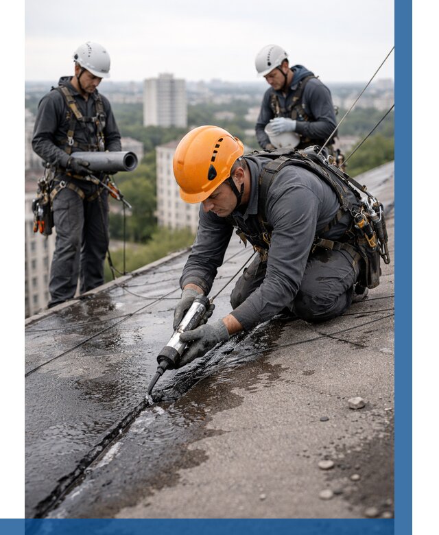 Устранение протечек кровли в Кстове от 12221 р. | ВЫСОТНИК-Ксв