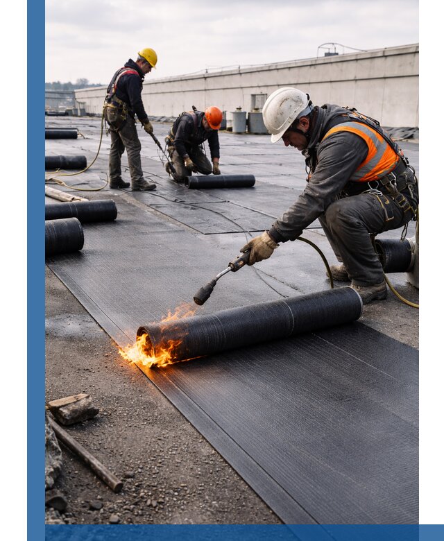 Монтаж наплавляемой кровли в Кстове профессионально