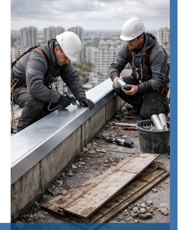 Замена парапетных крышек под ключ в Кстове от 1222 р. | ВЫСОТНИК-Ксв