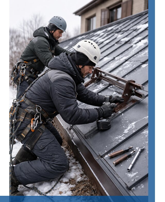 Монтаж снегозадержателей в Кстове от 458 р. | ВЫСОТНИК-Ксв