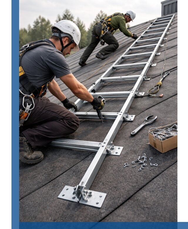 Профессиональный монтаж кровельной лестницы в Кстове под ключ