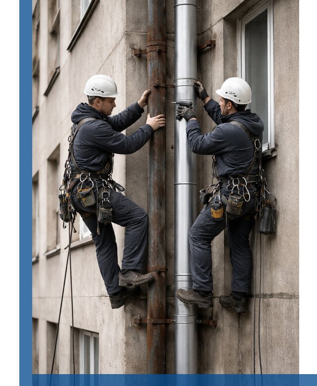 Замена водосточных труб в Кстове: монтаж и демонтаж под ключ