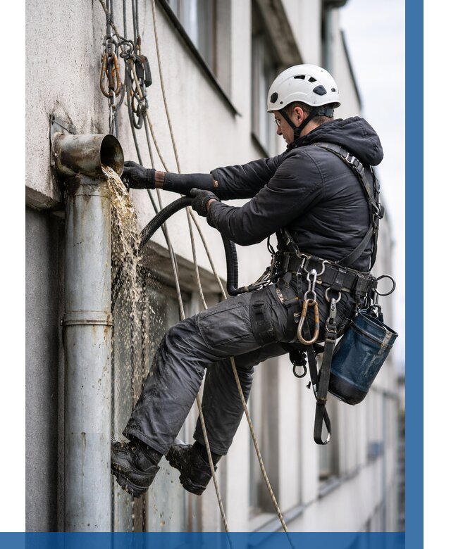 Прочистка водосточных труб в Кстове от 3564 р. | ВЫСОТНИК-Ксв