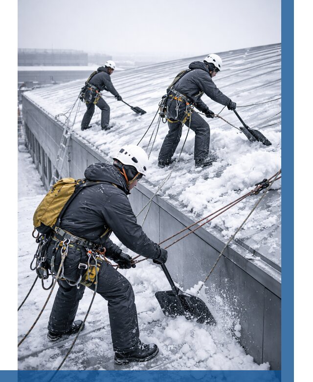 Очистка навесов от снега в Кстове от 4583 р. | ВЫСОТНИК-Ксв