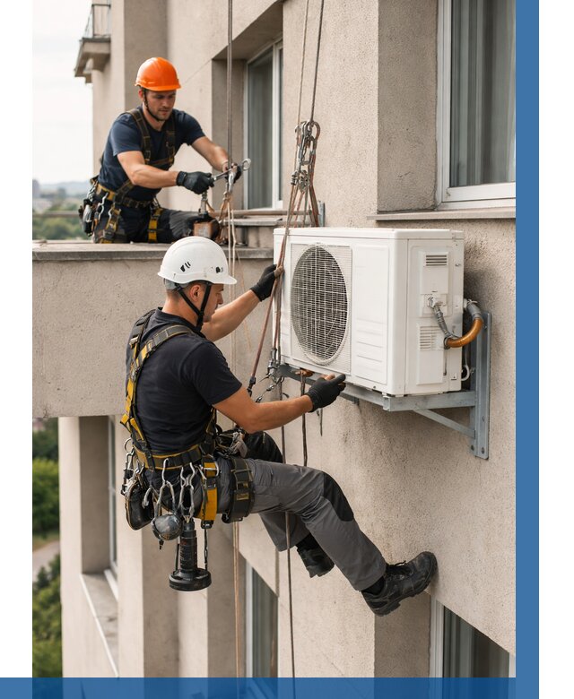 Монтаж внешнего блока кондиционера в Кстове от 6620 р. | ВЫСОТНИК-Ксв