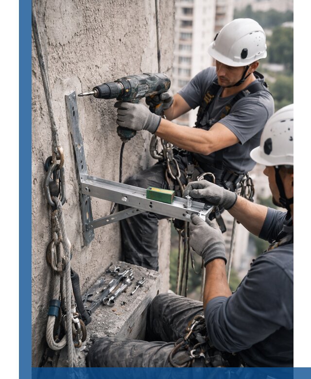 Установка кронштейнов кондиционера и крепежа в Кстове