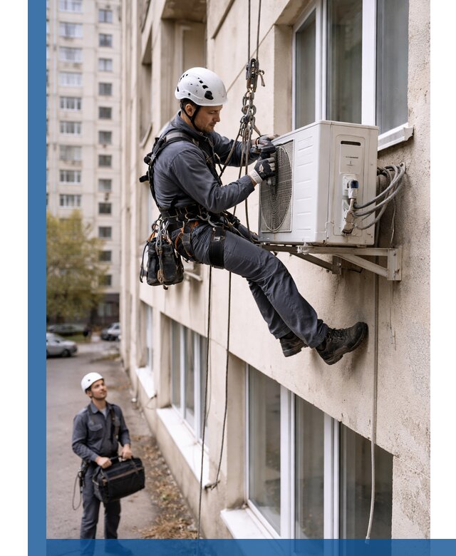 Демонтаж внешнего блока кондиционера в Кстове профессионально