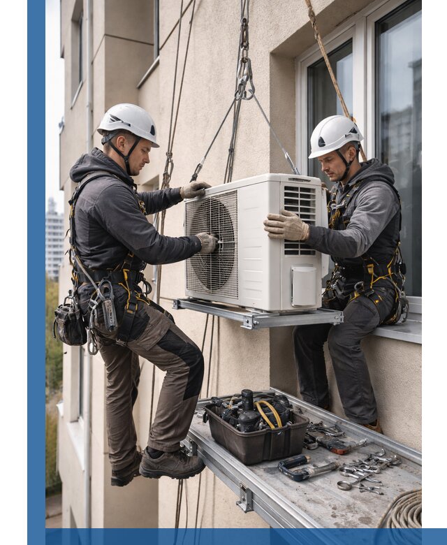 Перенос внешнего блока кондиционера в Кстове с монтажом и крепежом