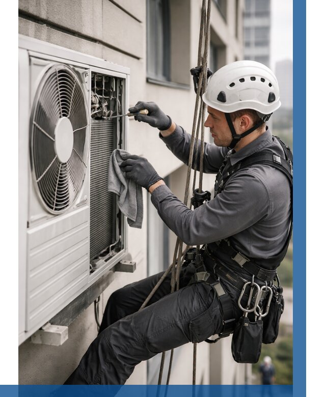 Обслуживание внешнего блока кондиционера в Кстове от 2750 р.ВЫСОТНИК-Ксв