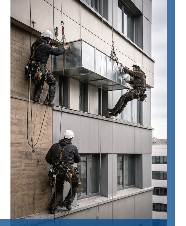 Монтаж воздуховодов на фасаде в Кстове от 1528 р. | ВЫСОТНИК-Ксв