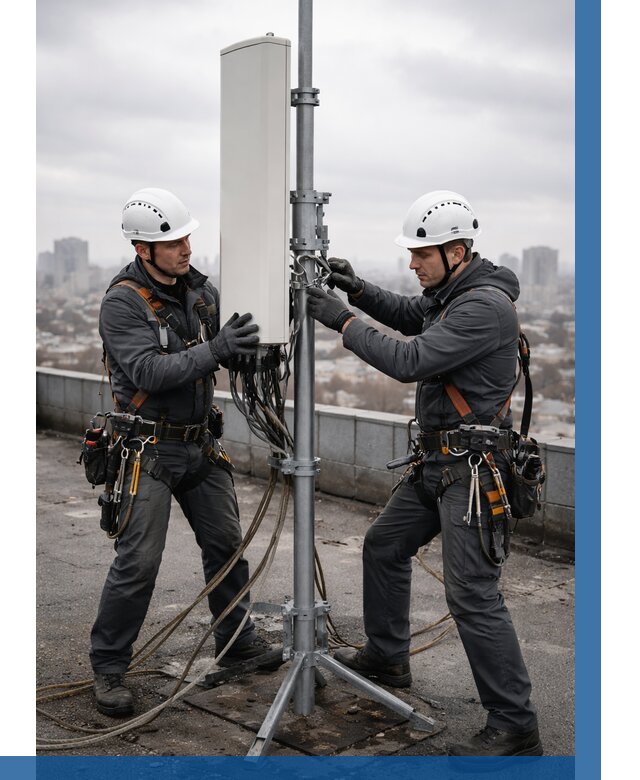 Монтаж антенн связи на крыше в Кстове от 8656 р. | ВЫСОТНИК-Ксв