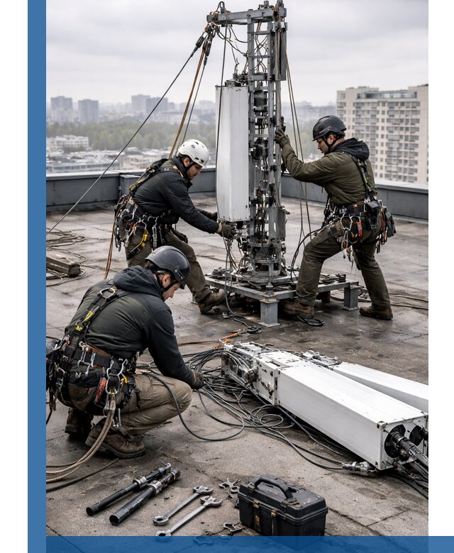 Демонтаж антенн на крыше зданий в Кстове с гарантией