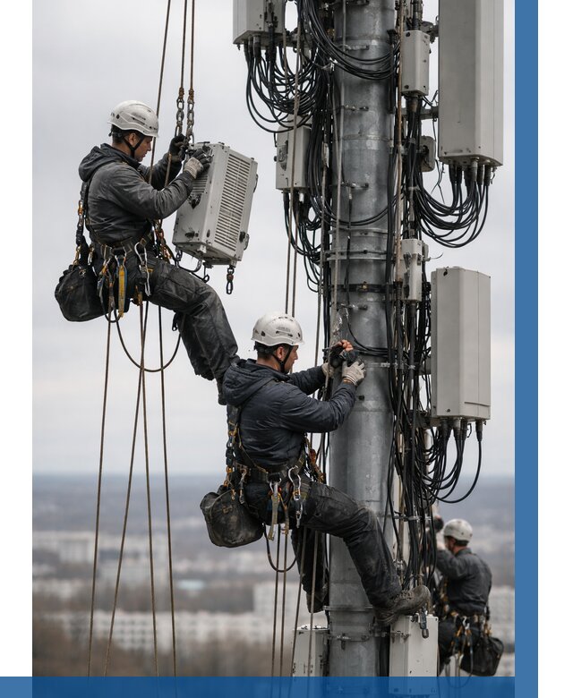 Монтаж оборудования связи на мачте в Кстове от 7638 р. | ВЫСОТНИК-Ксв