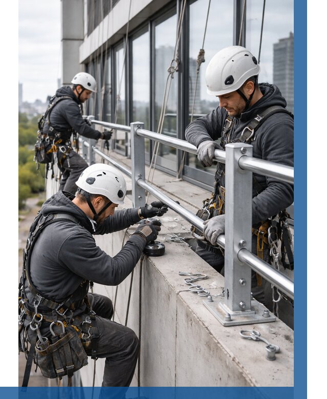 Монтаж ограждений на высоте в Кстове, от 1222 р. | ВЫСОТНИК-Ксв