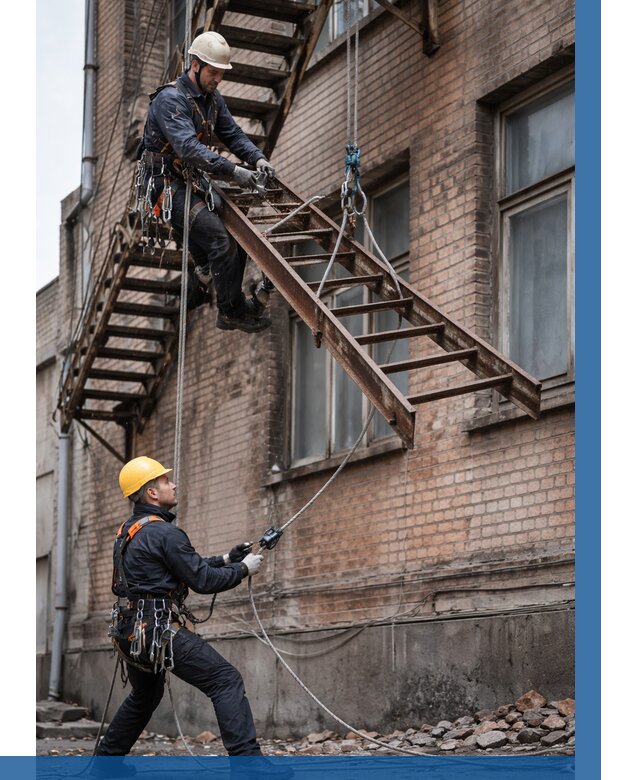 Демонтаж пожарной лестницы в Кстове от 12221 р. | ВЫСОТНИК-Ксв