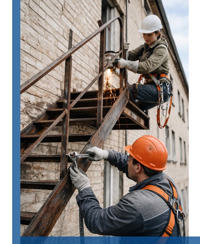 Ремонт и восстановление пожарных лестниц с выездом в Кстове