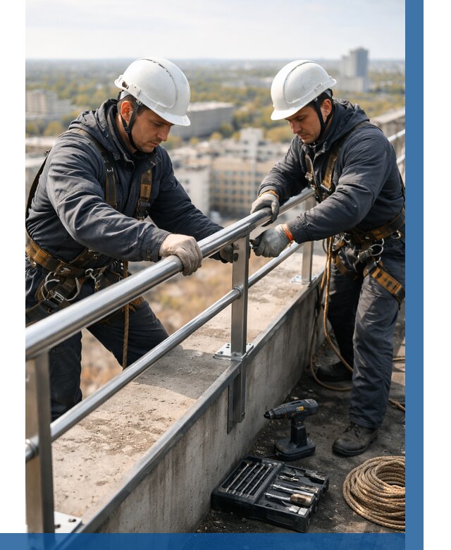 Монтаж перил на высоте в Кстове от 2546 р. | ВЫСОТНИК-Ксв