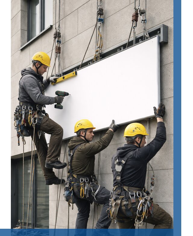 Монтаж рекламной вывески в Кстове от 8147 р. | ВЫСОТНИК-Ксв