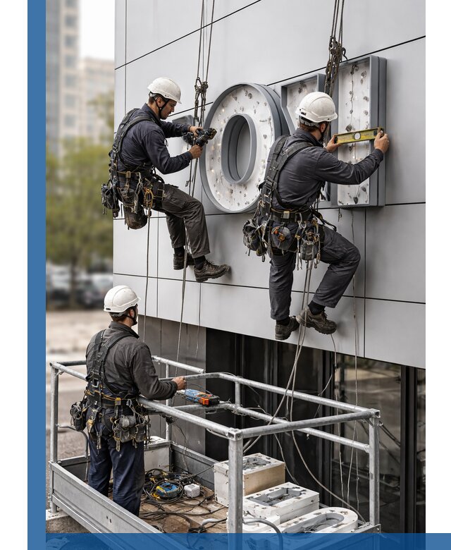 Профессиональный монтаж световых букв в Кстове под ключ