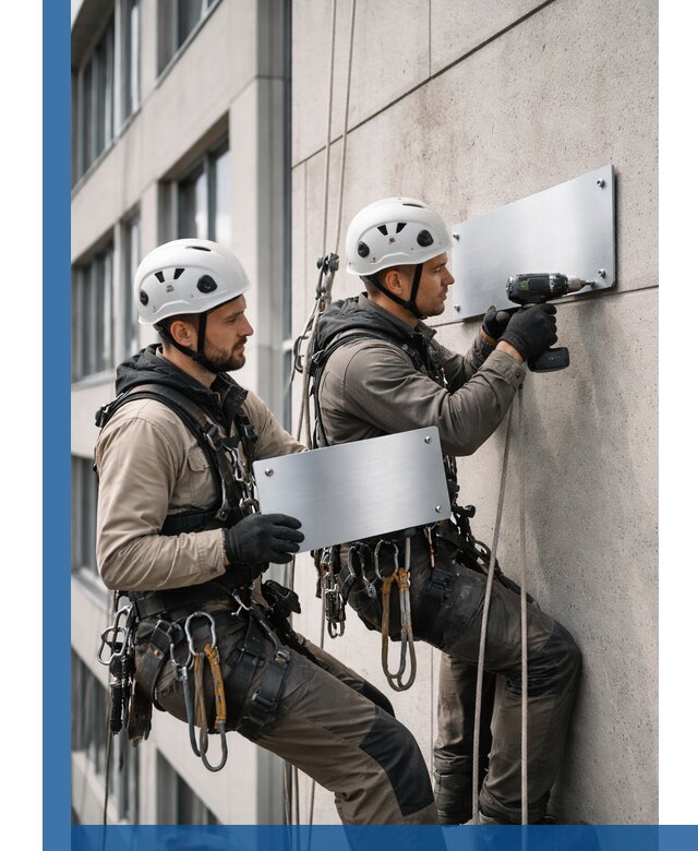 Монтаж табличек и указателей в Кстове для зданий и сооружений