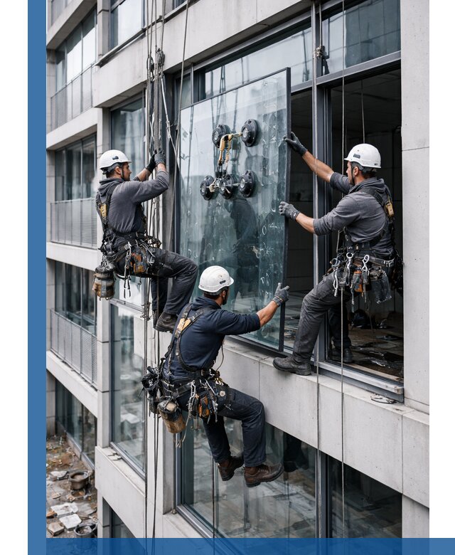 Фасадное остекление и монтаж витражей зданий в Кстове под ключ
