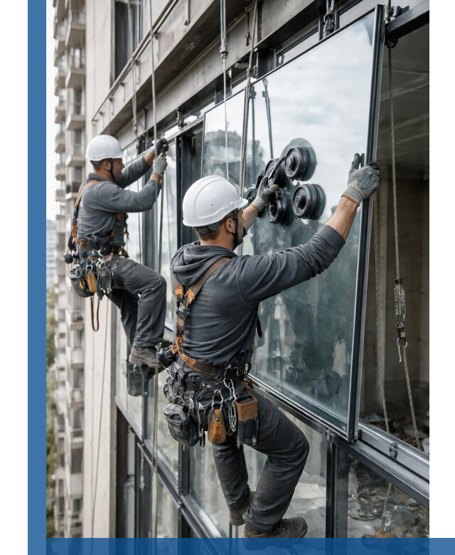 Витражное остекление фасадов и лоджий в Кстове под ключ