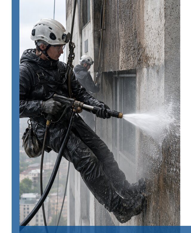 Гидроструйная очистка фасадов и конструкций в Кстове