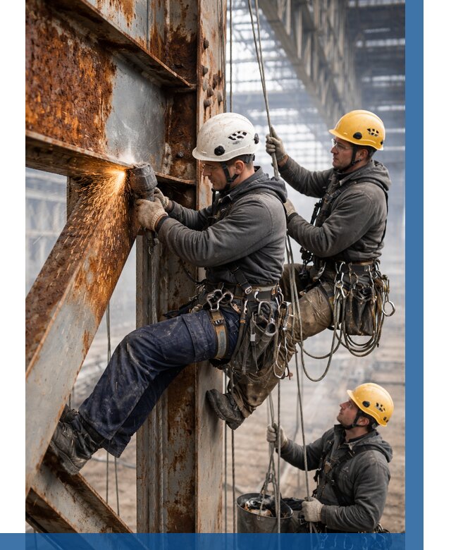 Зачистка металла от ржавчины в Кстове от 356 р. | ВЫСОТНИК-Ксв