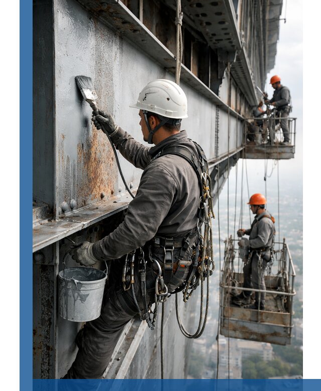 Покраска металлоконструкций на высоте в Кстове профессионально