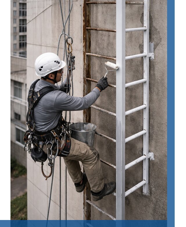 Покраска пожарных лестниц в Кстове от 4583 р. | ВЫСОТНИК-Ксв