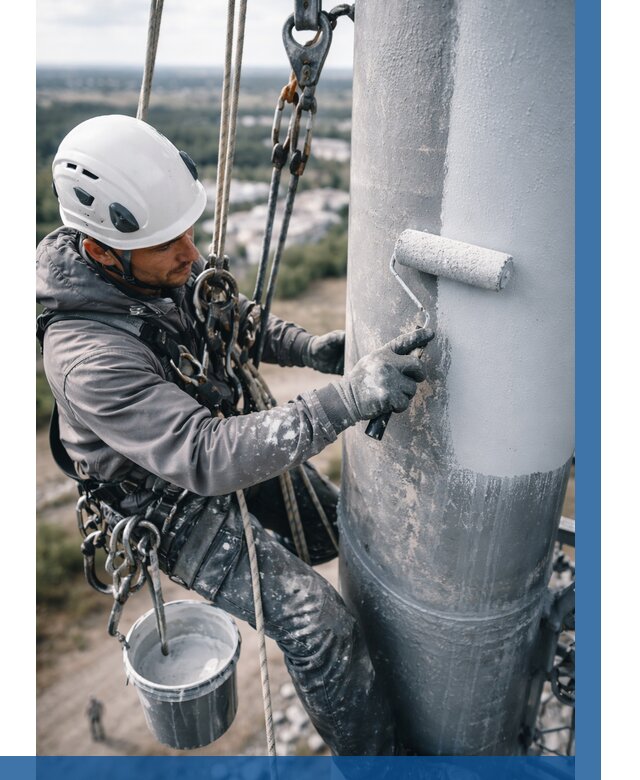 Покраска мачт связи под ключ в Кстове от 866 р. | ВЫСОТНИК-Ксв